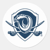 Universiteit van Virginia | Cavalier Shield Ronde Sticker (Voorkant)
