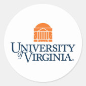 Universiteit van Virginia Ronde Sticker (Voorkant)