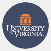 Universiteit van Virginia Ronde Sticker (Voorkant)