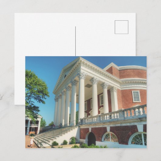 Universiteit van Virginia Rotunda Briefkaart (Voorkant / Achterkant)