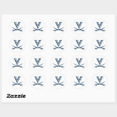 Universiteit van Virginia Sabel Ronde Sticker (Vel)