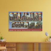 Universiteit van Wesleyan - Grote letterscènes Canvas Afdruk (Insitu (Woonkamer))