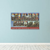 Universiteit van Wesleyan - Grote letterscènes Canvas Afdruk (Insitu (Houten vloer))