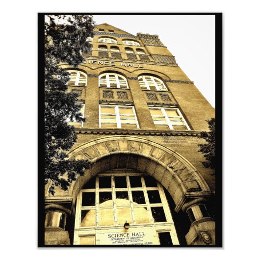 Universiteit van Wisconsin-Madison Science Hall Foto Afdruk (Voorkant)