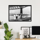 Universiteit van Wisconsin Varsity Rowing 1914 Poster (Thuiskantoor)