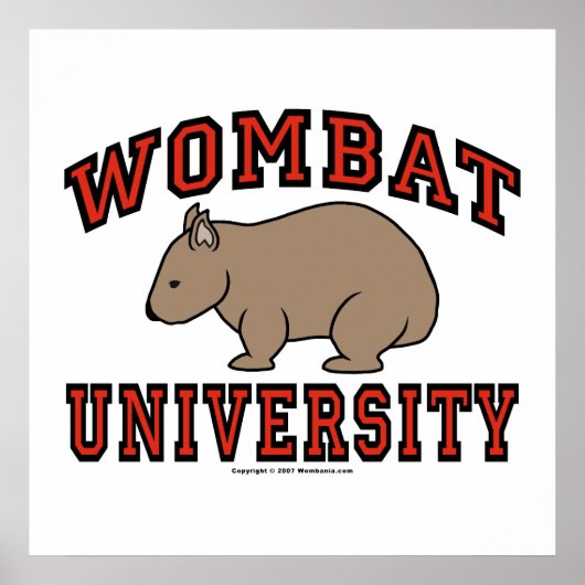 Universiteit van Wombat Poster (Voorkant)