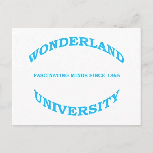 Universiteit van Wonderland Briefkaart (Voorkant)