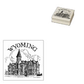 Universiteit van Wyoming Hall of Languages Rubberstempel (Gestempeld)