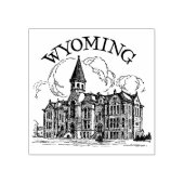 Universiteit van Wyoming Hall of Languages Rubberstempel (Afrduk)