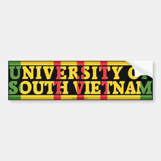 Universiteit van Zuid-Vietnam Bumpersticker (Voorkant)