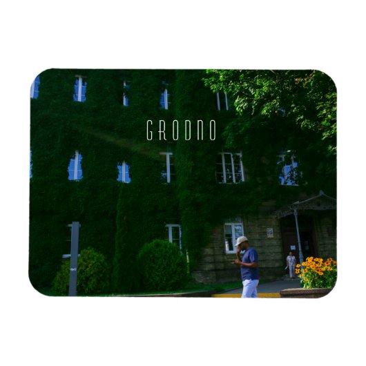 Universiteit Wit-Rusland Grodno City Architecture Magneet (Horizontaal)