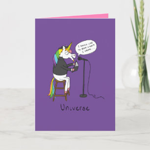 Universiteiten - Funny Unicorn Poëzie Wenskaart Kaart