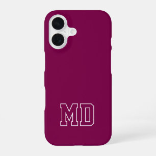 Universiteits Wijn Varsity Monogram Eerste Letters iPhone 16 Hoesje