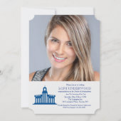 Universiteitsgebouw Foto Afstuderen Uitnodiging (Voorkant)