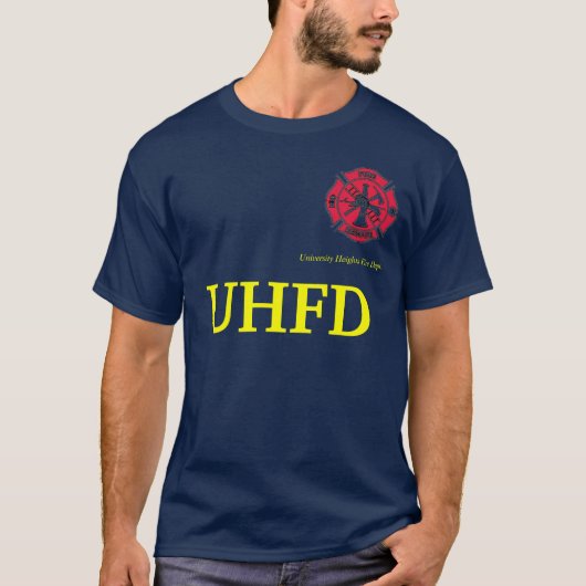 Universiteitshoogten iowa Fire Dept. - Gepersonali T-shirt (Voorkant)