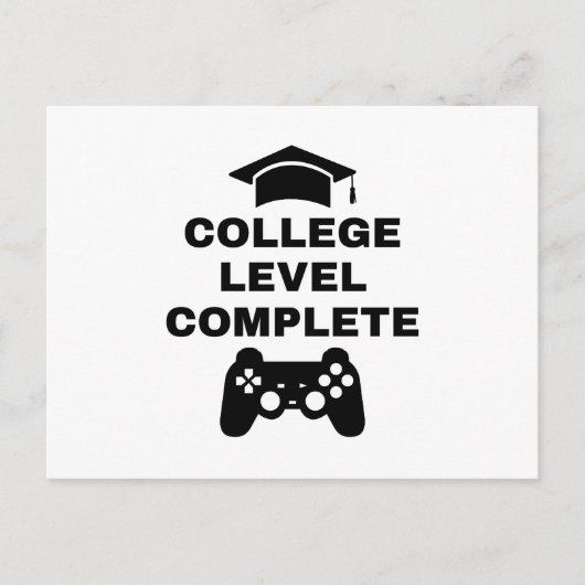 Universiteitsniveau voltooid briefkaart (Voorkant)