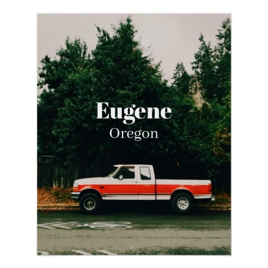 Universiteitsstad Eugene - Oregon Perfect Poster (Voorkant)