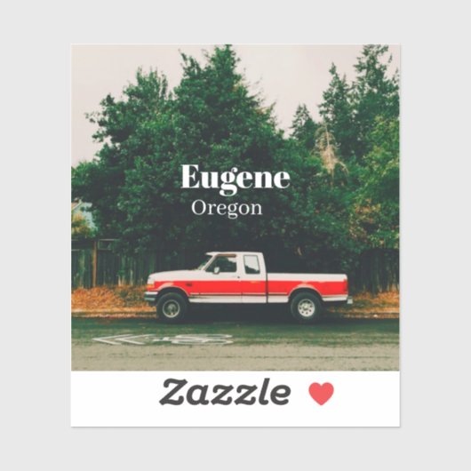 Universiteitsstad Eugene - Oregon Sticker (Vel)