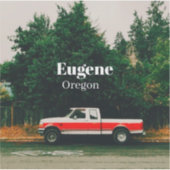 Universiteitsstad Eugene - Oregon Sticker (Voorkant)