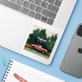 Universiteitsstad Eugene - Oregon Sticker (Laptop met iPhone)