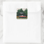 Universiteitsstad Eugene - Oregon Vierkante Sticker (Tas)