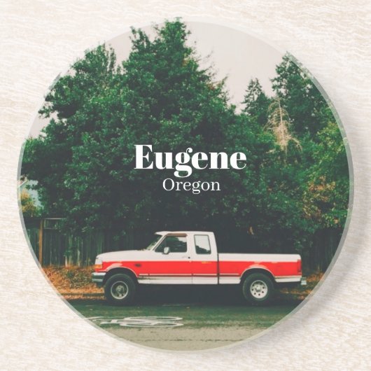 Universiteitsstad Eugene - Oregon Zandsteen Onderzetter (Voorkant)