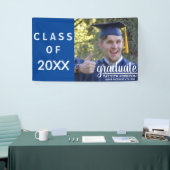University 2025 Afstuderen Blue Photo Afstudeerder Spandoek (Beurs)