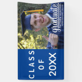 University 2025 Afstuderen Blue Photo Afstudeerder Spandoek (Verticaal)