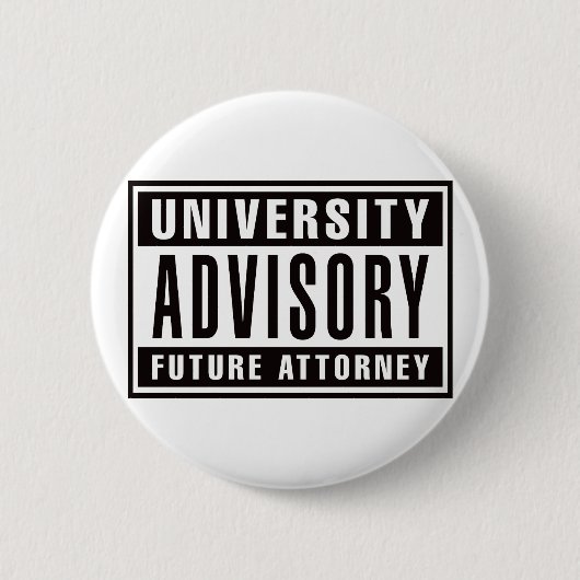University Advisory Future Attorney Ronde Button 5,7 Cm (Voorkant)