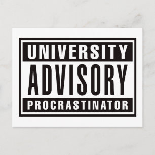 University Advisory Procrastinator Briefkaart
