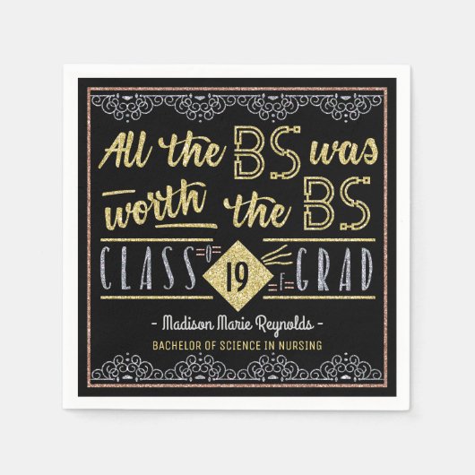 University Afstuderen Bachelors Degree Grappig Afs Servet (Voorkant)