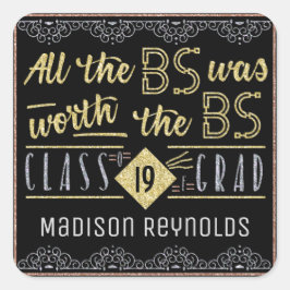 University Afstuderen Bachelors Degree Grappig Afs Vierkante Sticker