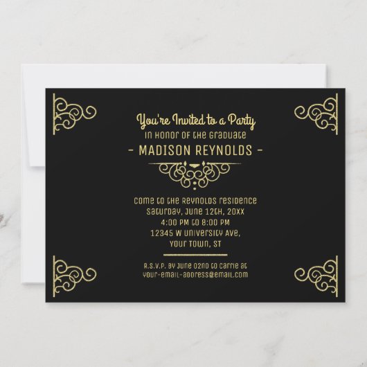 University Afstuderen Foto Bachelors Degree Party Kaart (Achterkant)