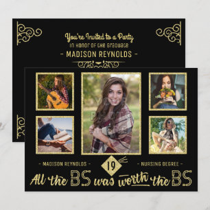 University Afstuderen Foto Bachelors Degree Party Kaart