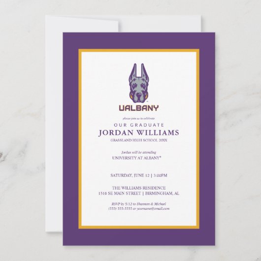 University at Albany Great Danes Aankondiging (Voorkant)