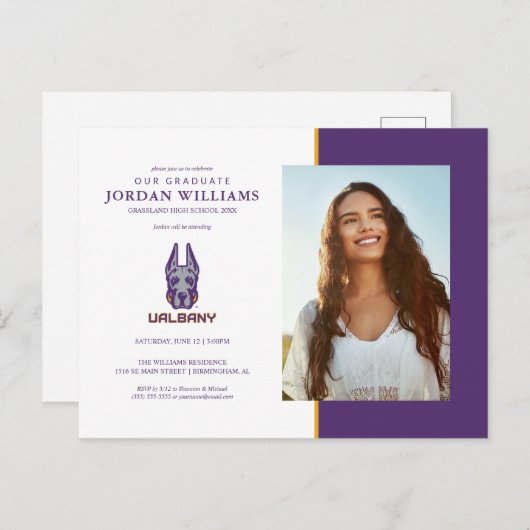 University at Albany Great Danes Aankondigingskaart (Voorkant / Achterkant)