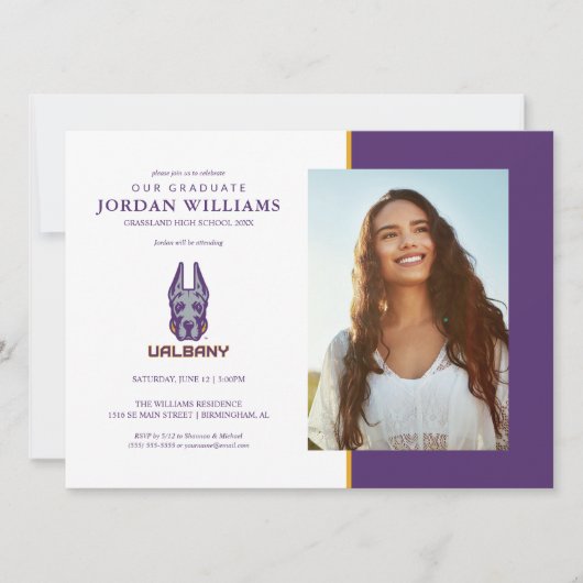 University at Albany Great Danes Kaart (Voorkant)