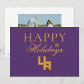 University at Albany Initiaal Logo Feestdagenkaart (Voorkant / Achterkant)