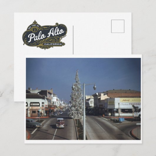 University Ave. in de jaren vijftig Briefkaart (Voorkant / Achterkant)