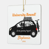 University Bound Girl Keramisch Ornament (Links)
