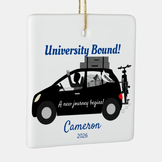 University Bound Guy Keramisch Ornament (Rechts)