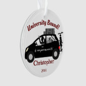 University Bound Man Acryl Ornament (voorkant)