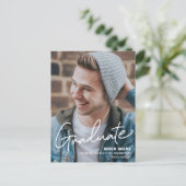 University College Male Afstuderen met foto Aankondigingskaart (Staand voorkant)