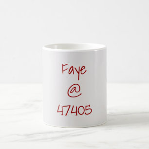 University Crimson Cream Zip Code Custom Koffiemok