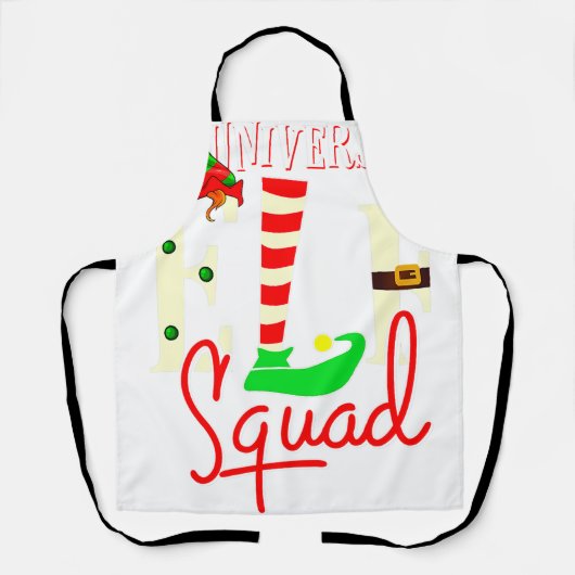 University Elf Squad Kerstcadeau voor de universit Schort (Voorkant)
