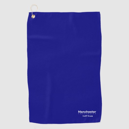 University Golf Team Navy Blue en White Golfhanddoek (Voorkant)
