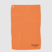 University Golf Team Oranje en zwart Golfhanddoek (Voorkant)