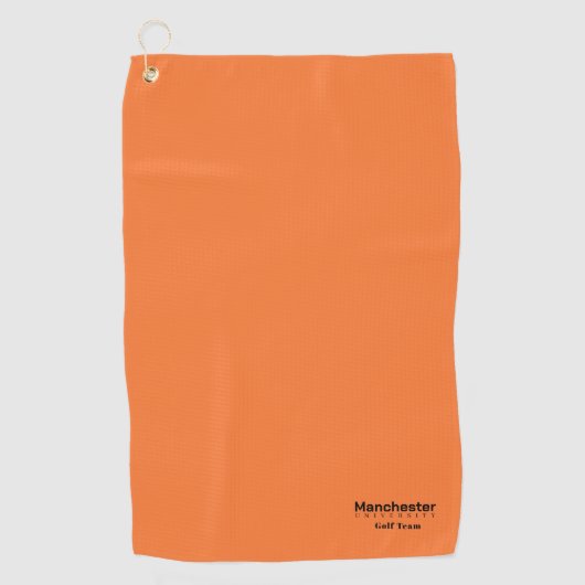 University Golf Team Oranje en zwart Golfhanddoek (Voorkant)