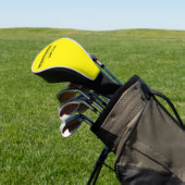 University Golf Team Yellow Golf Driver Head Hoesj Golfheadcover (Insitu)