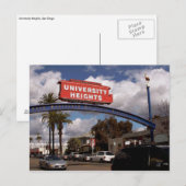 University Heights, San Diego Briefkaart (Voorkant / Achterkant)
